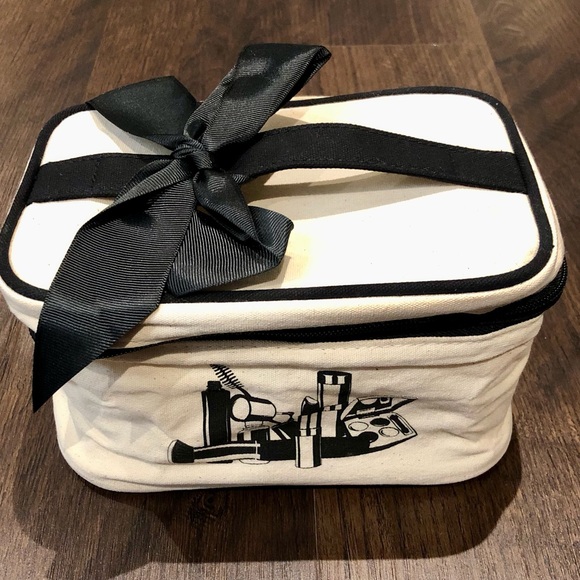 Other - Black and White Cosmetic Bag with Bow by Hallmart Collectibles